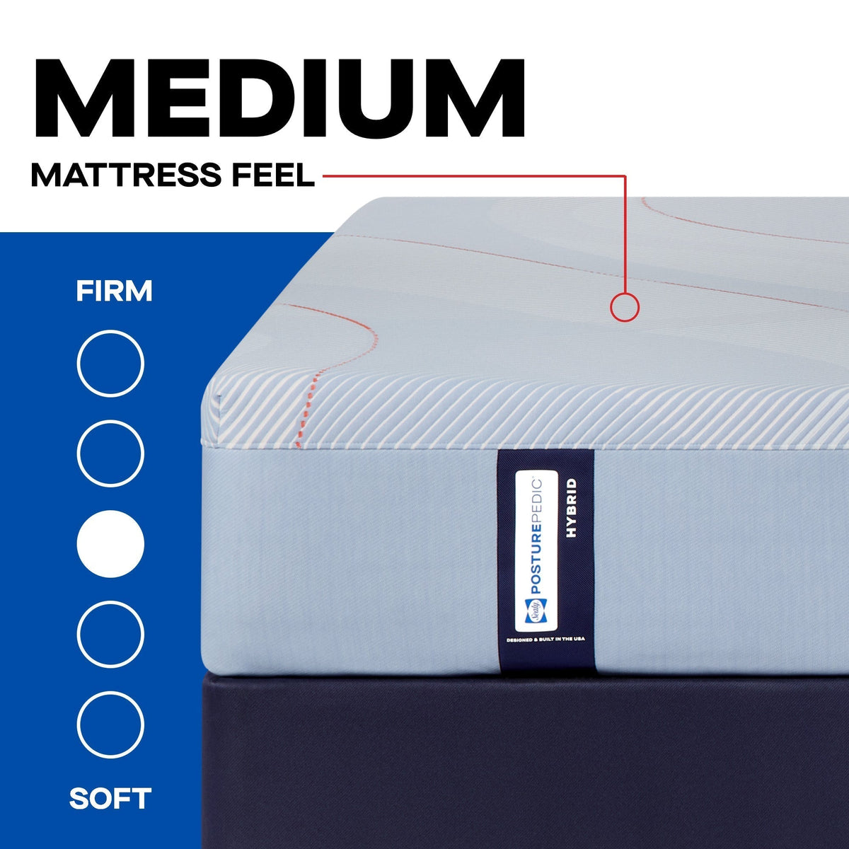 Sealy Posturepedic Medina II 12" Medium Hybrid Mattress - Prioka