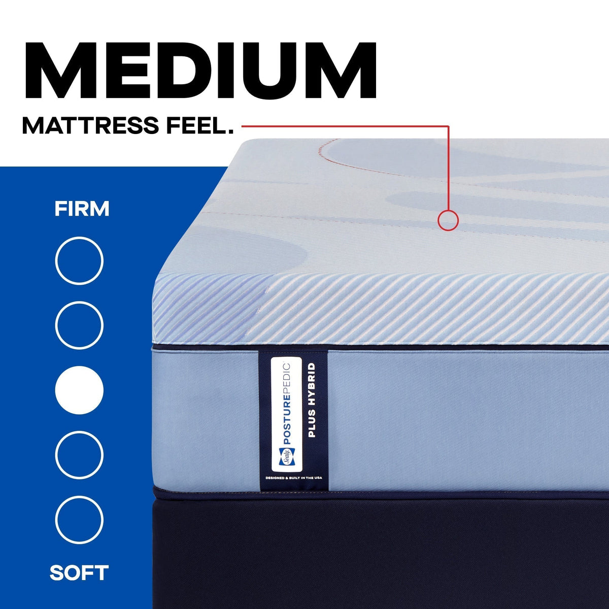 Sealy Posturepedic Plus Paterson II 13" Medium Hybrid Tight Top Mattress - Prioka