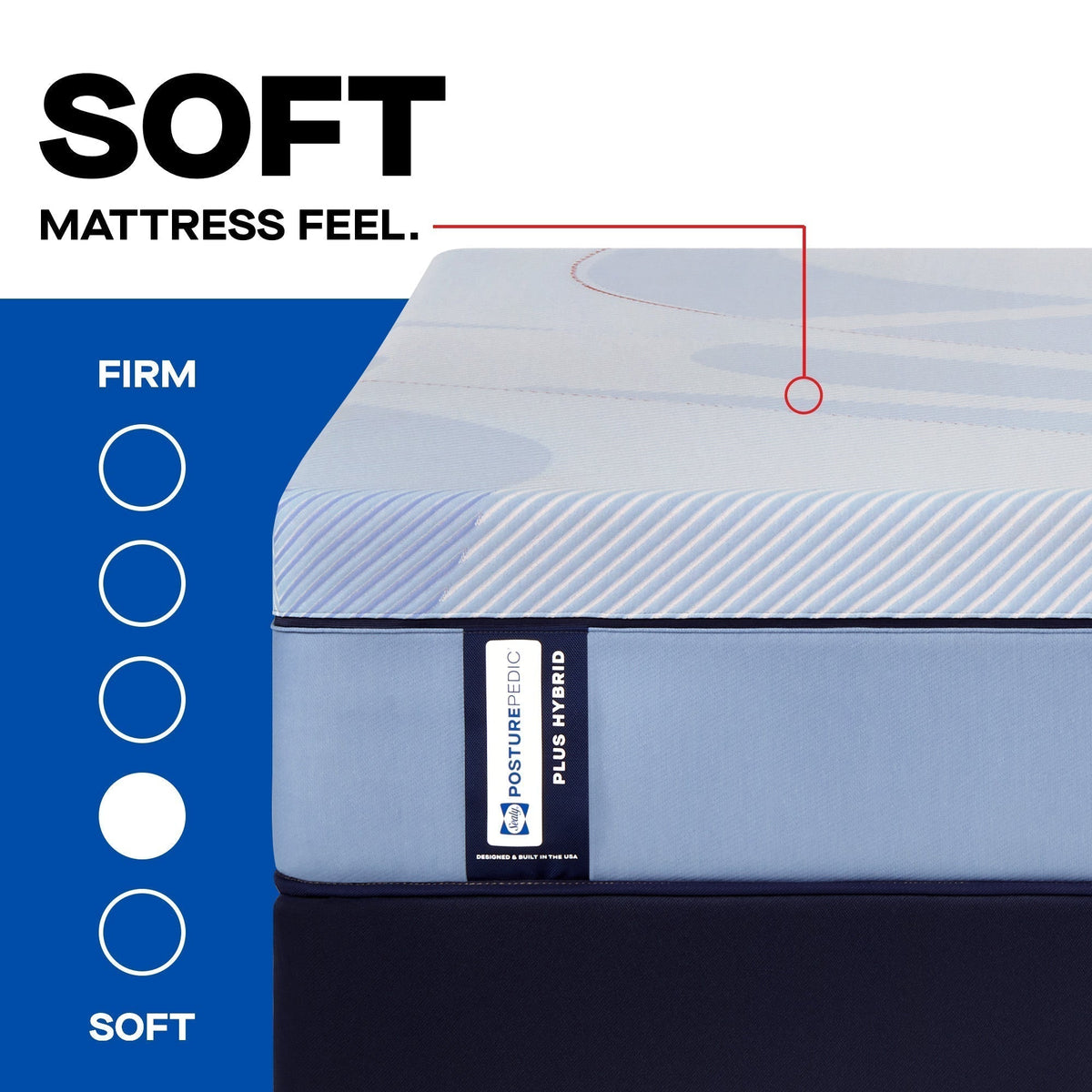 Sealy Posturepedic Plus Paterson II 13" Soft Hybrid Tight Top Mattress - Prioka