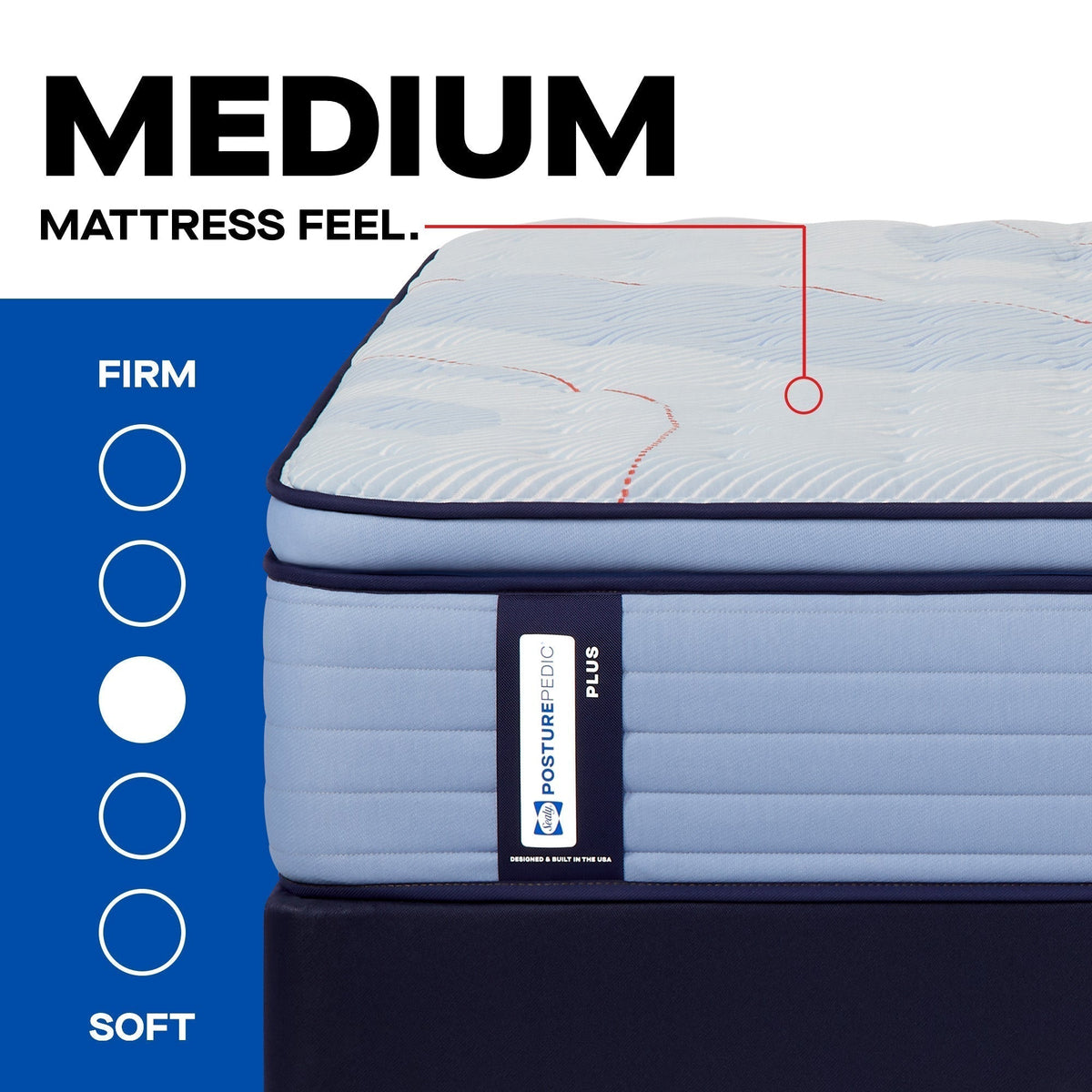 Sealy Posturepedic Plus Spring Paterson II 15" Medium Euro Pillowtop Mattress - Prioka