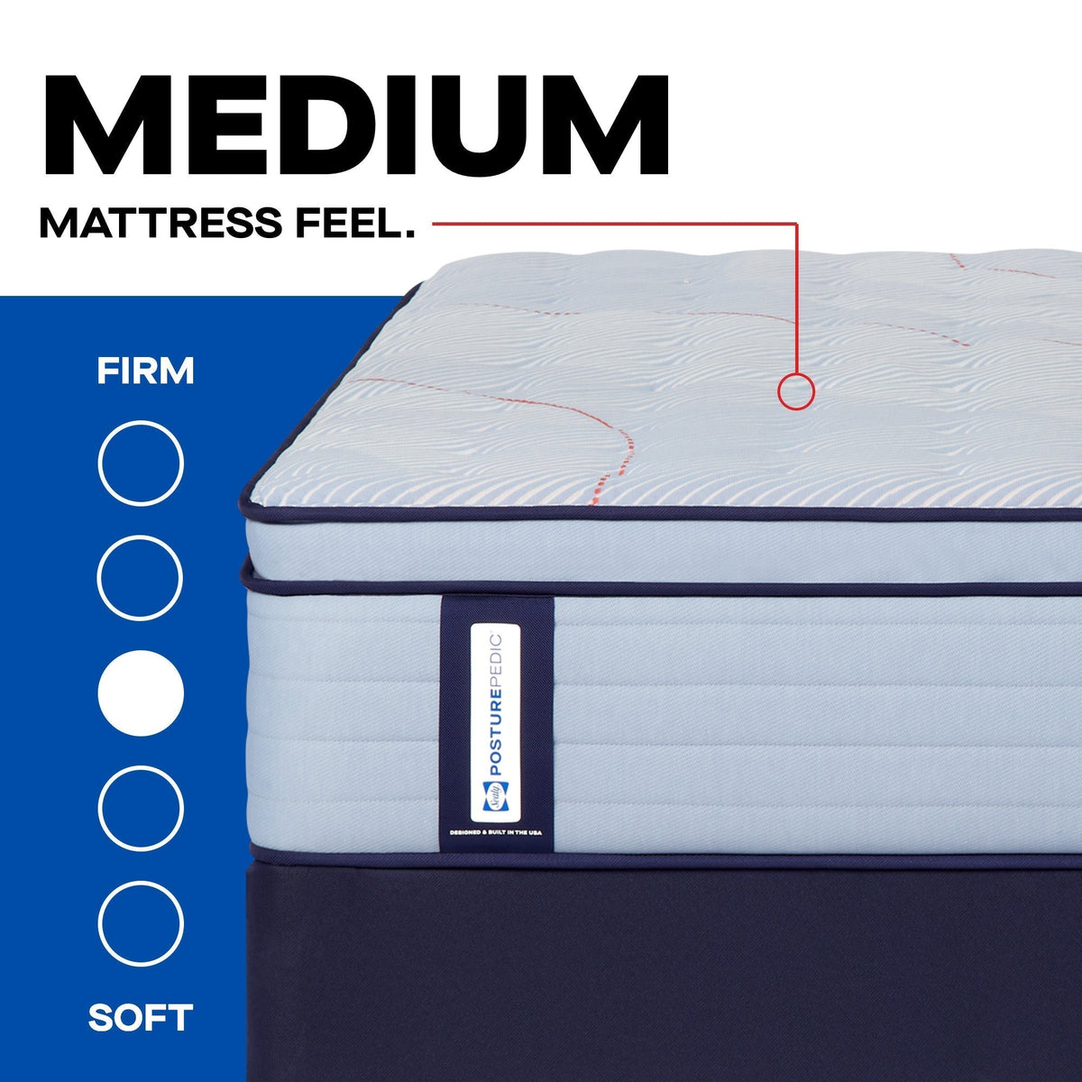 Sealy Posturepedic Spring Medina II 14" Medium Euro Pillowtop Mattress - Prioka