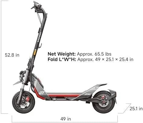 Segway ZT3 Pro Electric Scooter, Up to 24.9 MPH, 43.5-Mile Range, Dual Suspension, Flash Charge, 1600W Peak Motors, Off-Road Scooters for Adults UL Certified (UL2272/2271) - Prioka