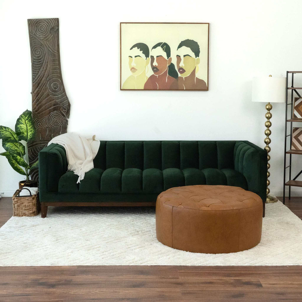 Seletar Leather Ottoman - Prioka