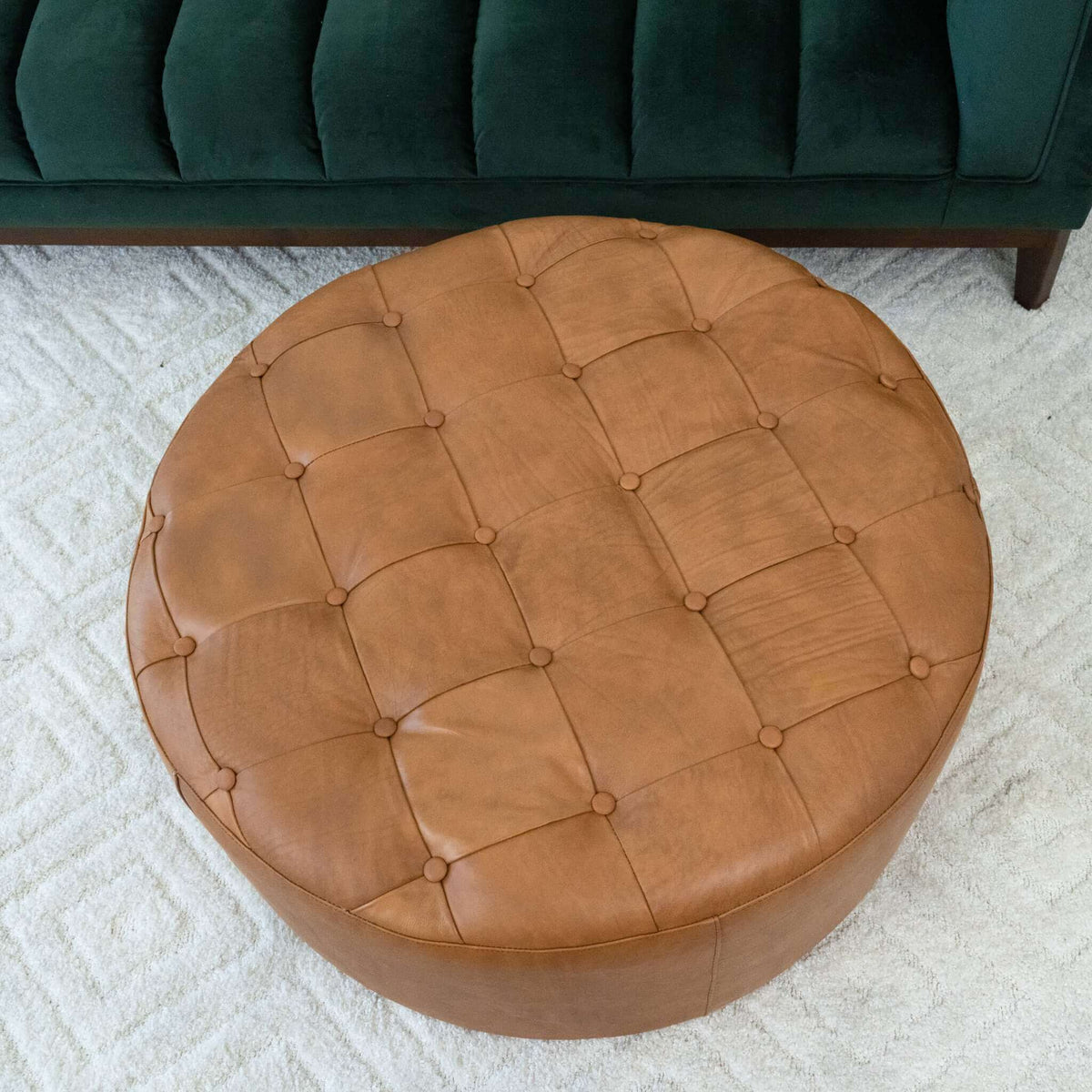 Seletar Leather Ottoman - Prioka