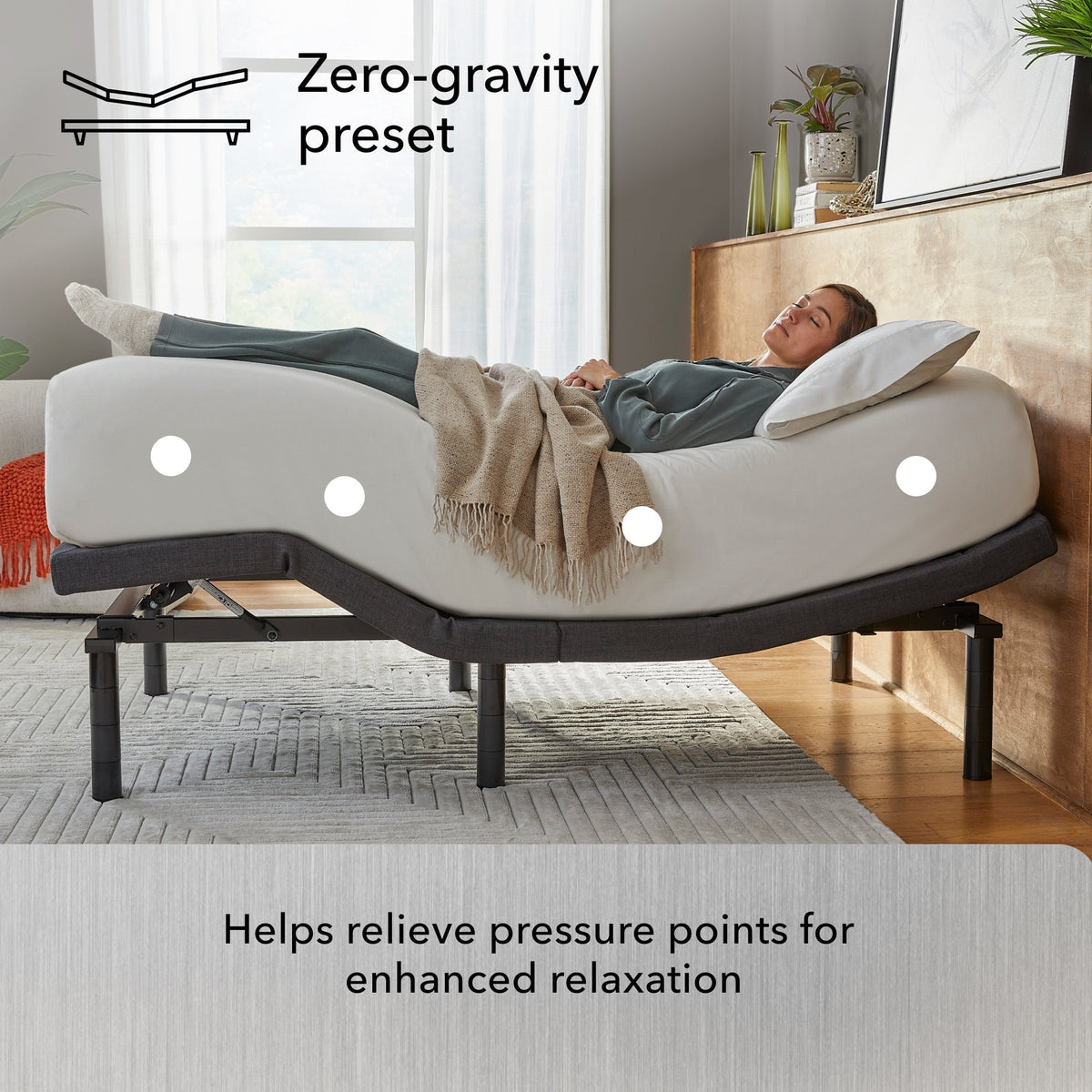 Serta baselogic™ Platinum Head and Foot Adjustable Base with Massage & Sound Therapy - Prioka