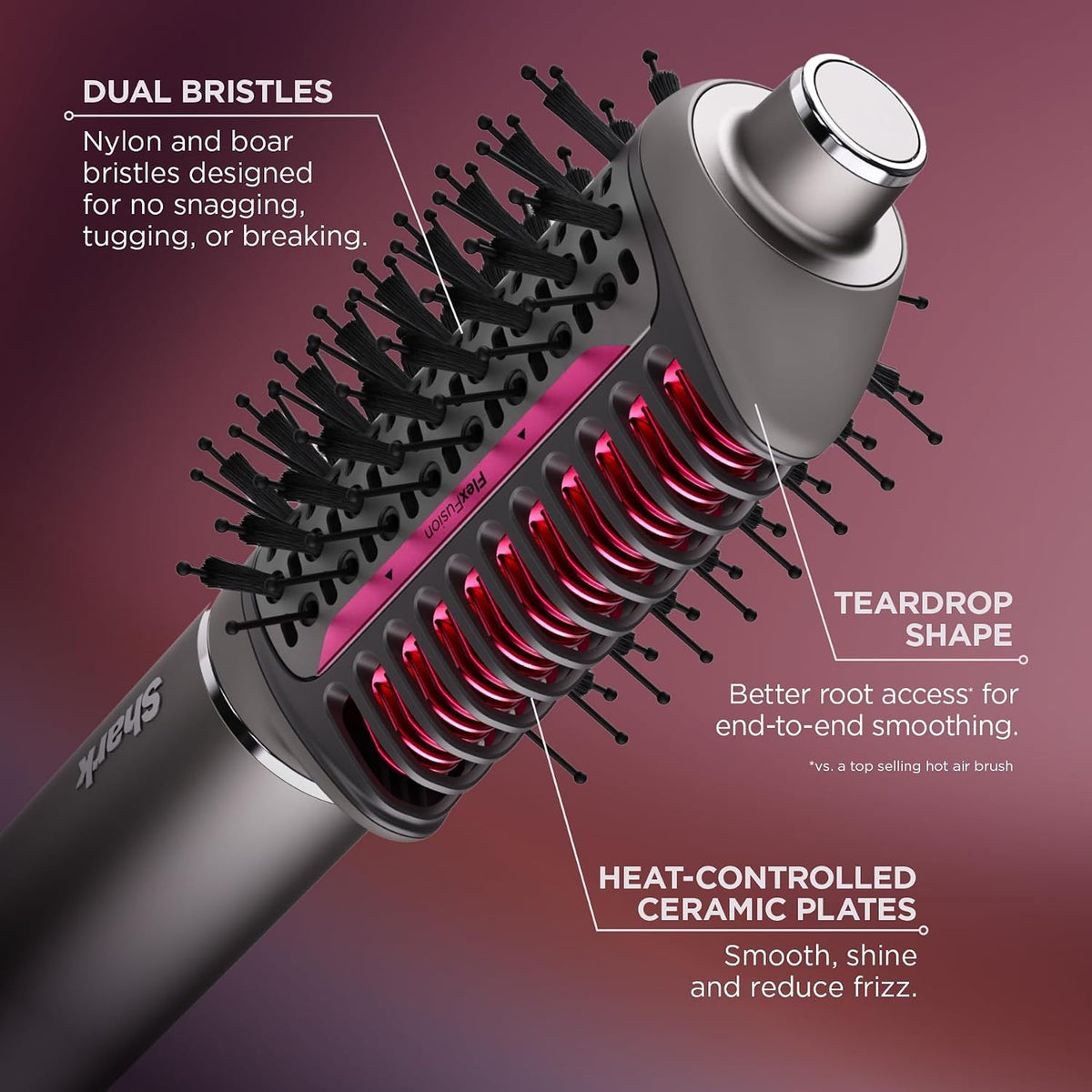 Shark FlexFusion HD651S Ceramic Air Styler & Hair Straightener – Metallic Mist - Prioka