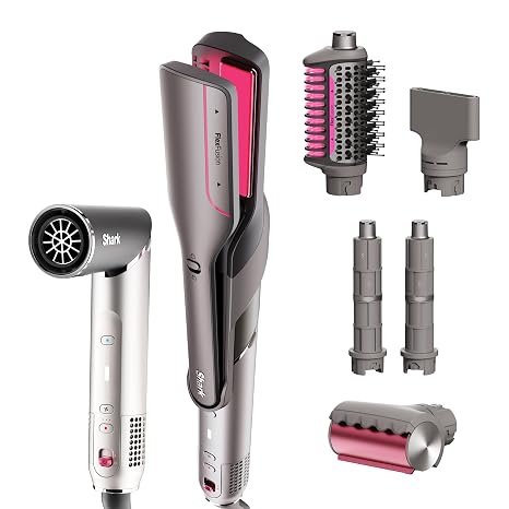 Shark FlexFusion HD651S Ceramic Air Styler & Hair Straightener – Metallic Mist - Prioka