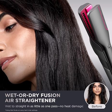 Shark FlexFusion HD651S Ceramic Air Styler & Hair Straightener – Metallic Mist - Prioka