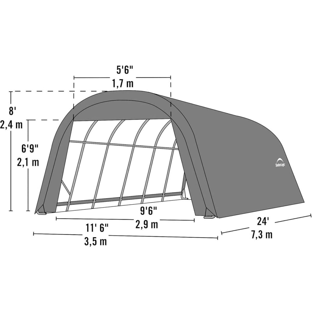 ShelterLogic ShelterCoat Round Style Garage - Prioka
