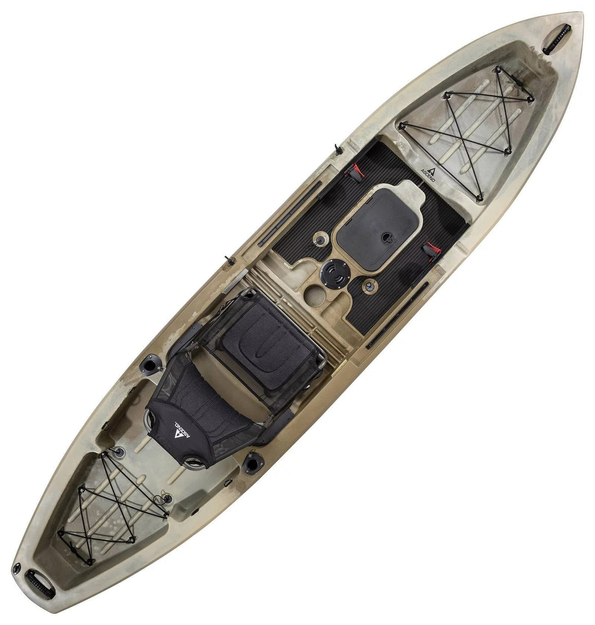 Ascend 12T Sit-On-Top Kayak – Stable & Spacious Fishing and Recreation Kayak