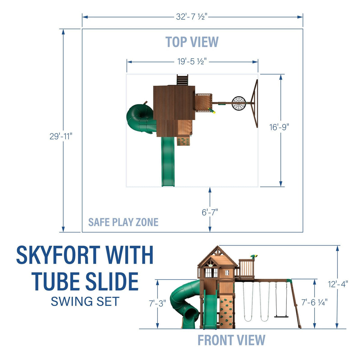 Skyfort II With Spiral Tube Slide - Prioka