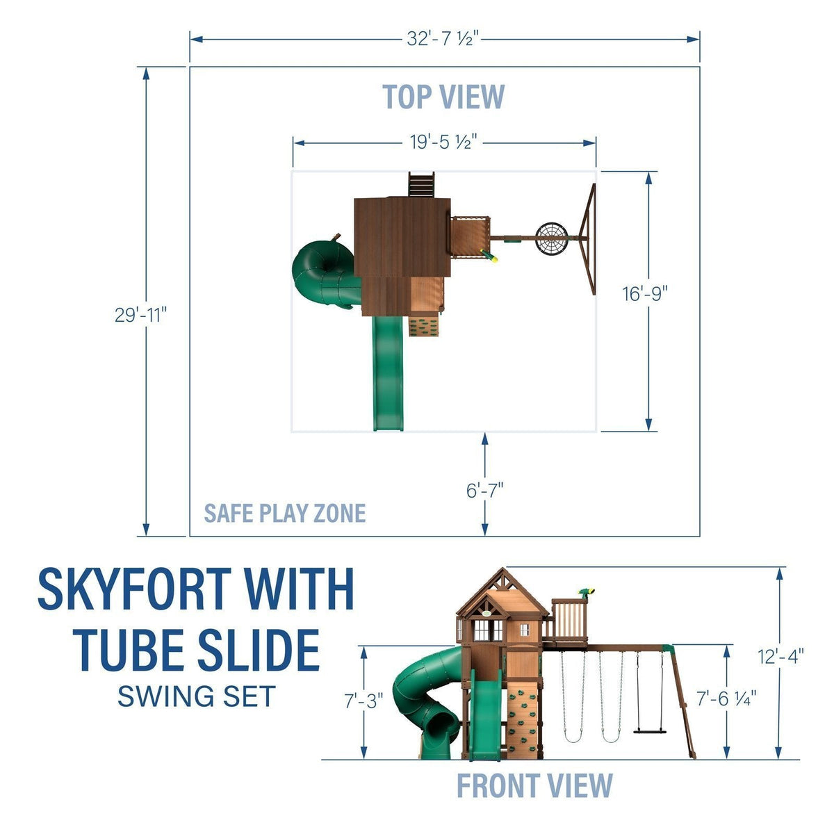 Skyfort II With Spiral Tube Slide - Prioka