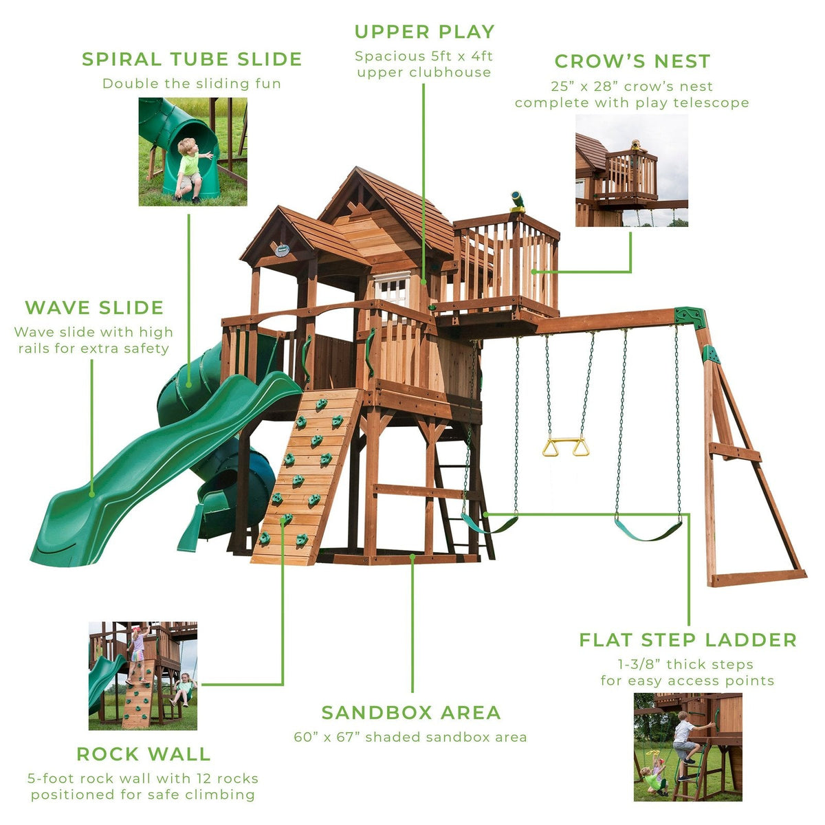 Skyfort III Swing Set - Prioka