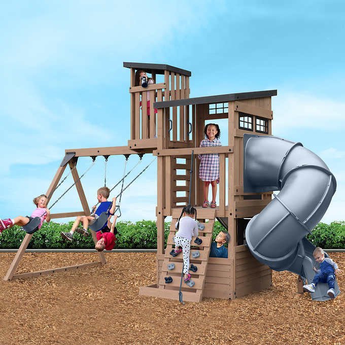 Skyline Lookout Wooden Outdoor Playset - Prioka