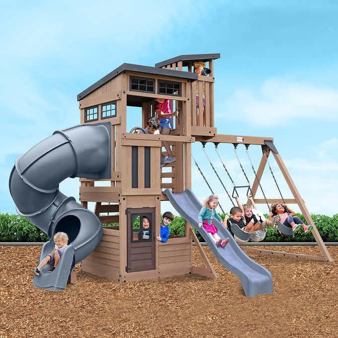 Skyline Lookout Wooden Outdoor Playset - Prioka