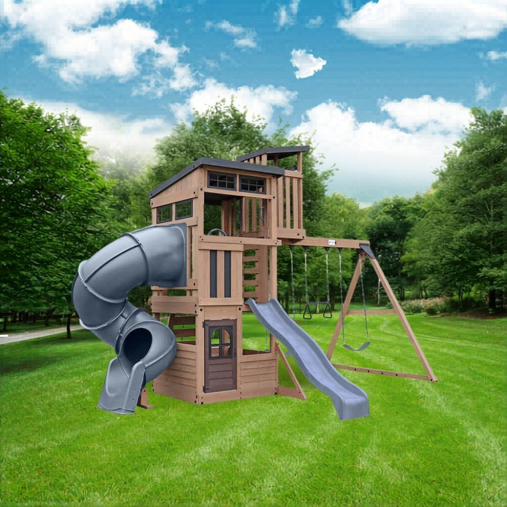 Skyline Lookout Wooden Outdoor Playset - Prioka