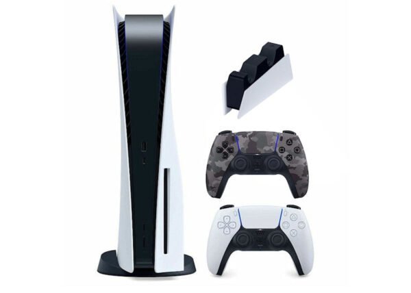Sony PlayStation 5 PS5 Disc Console Bundle  Extra DualSense Controller Charging Station US Plug