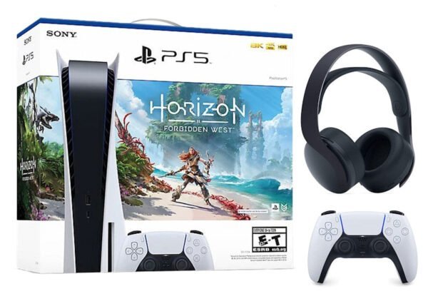 Sony PS5 PlayStation 5 Blu-ray Console with Horizon Forbidden West Game + PULSE 3D Wireless Headset Bundle – 1000032115/1000032000 - Prioka