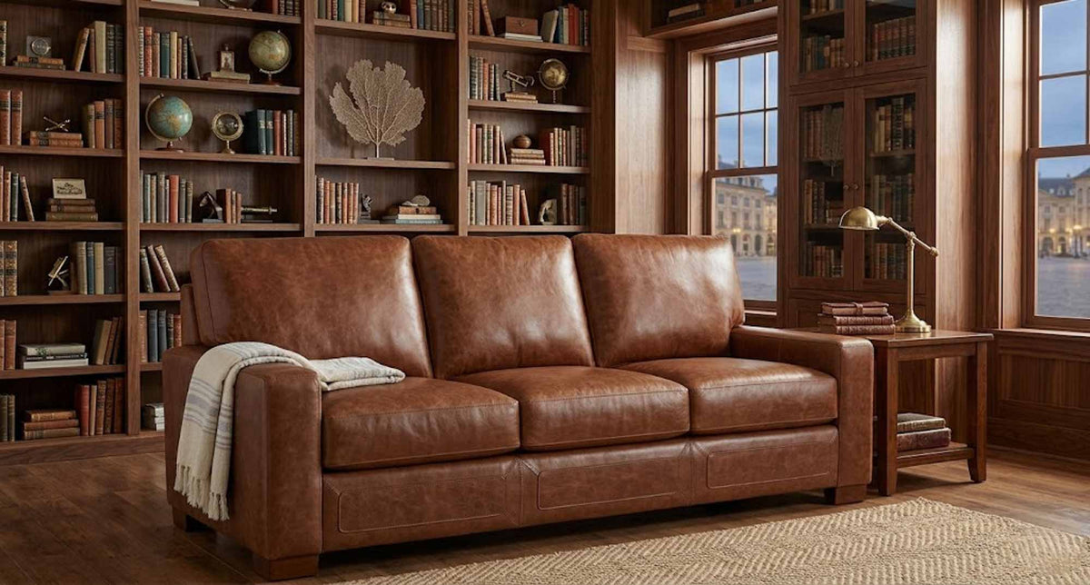 Stassi Leather Sofa - Prioka