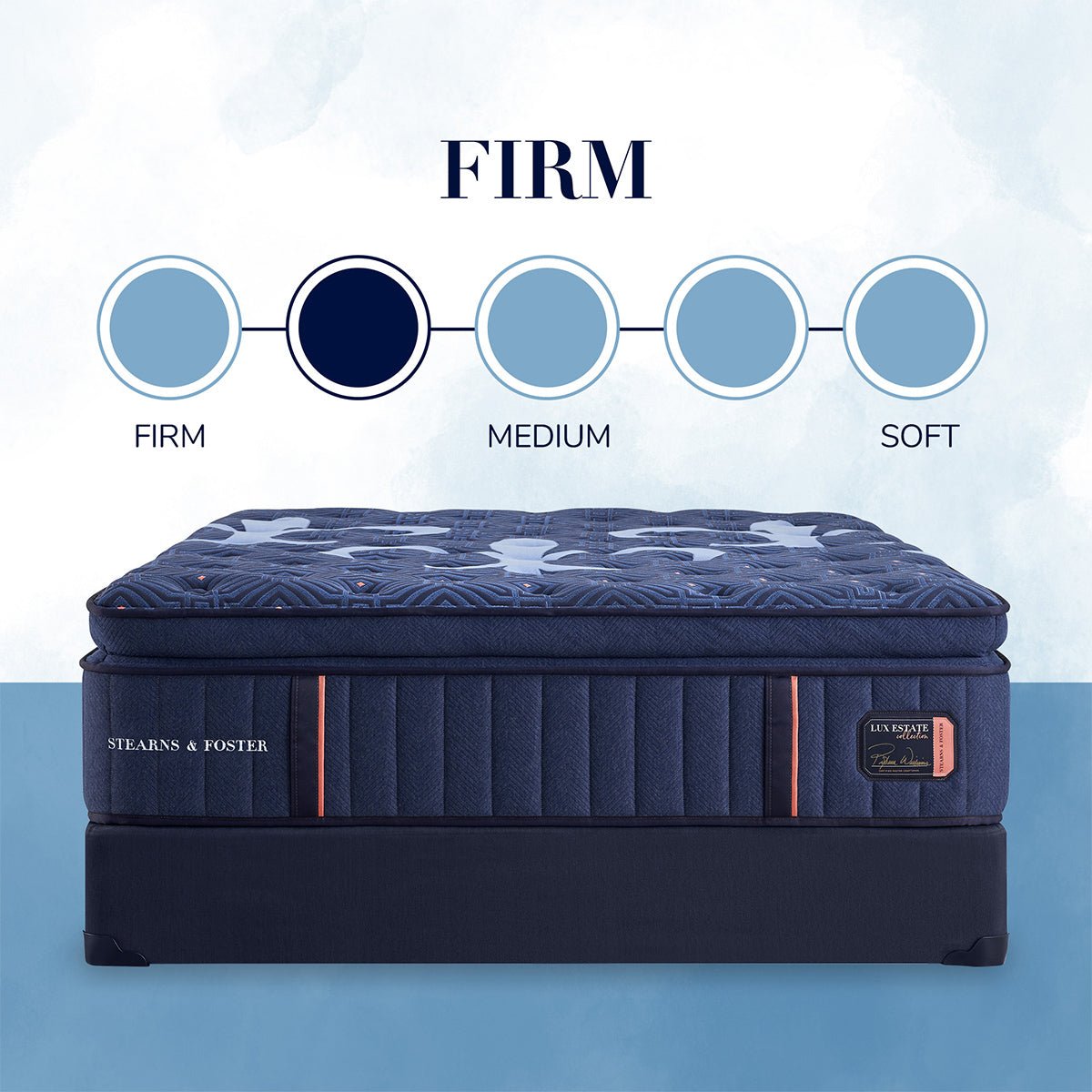 Stearns & Foster Lux Estate Firm Euro Pillow Top Mattress - Prioka