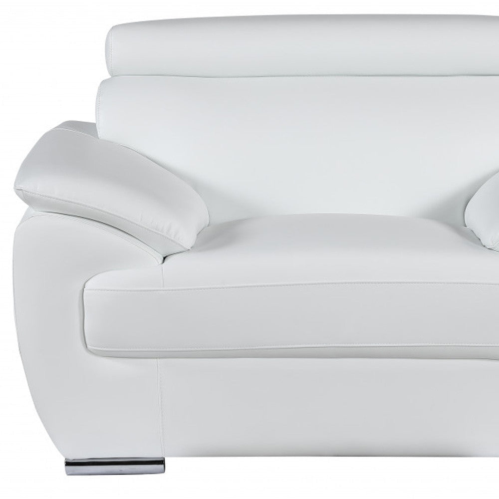 Sterling Leather Seating Set – White - Prioka