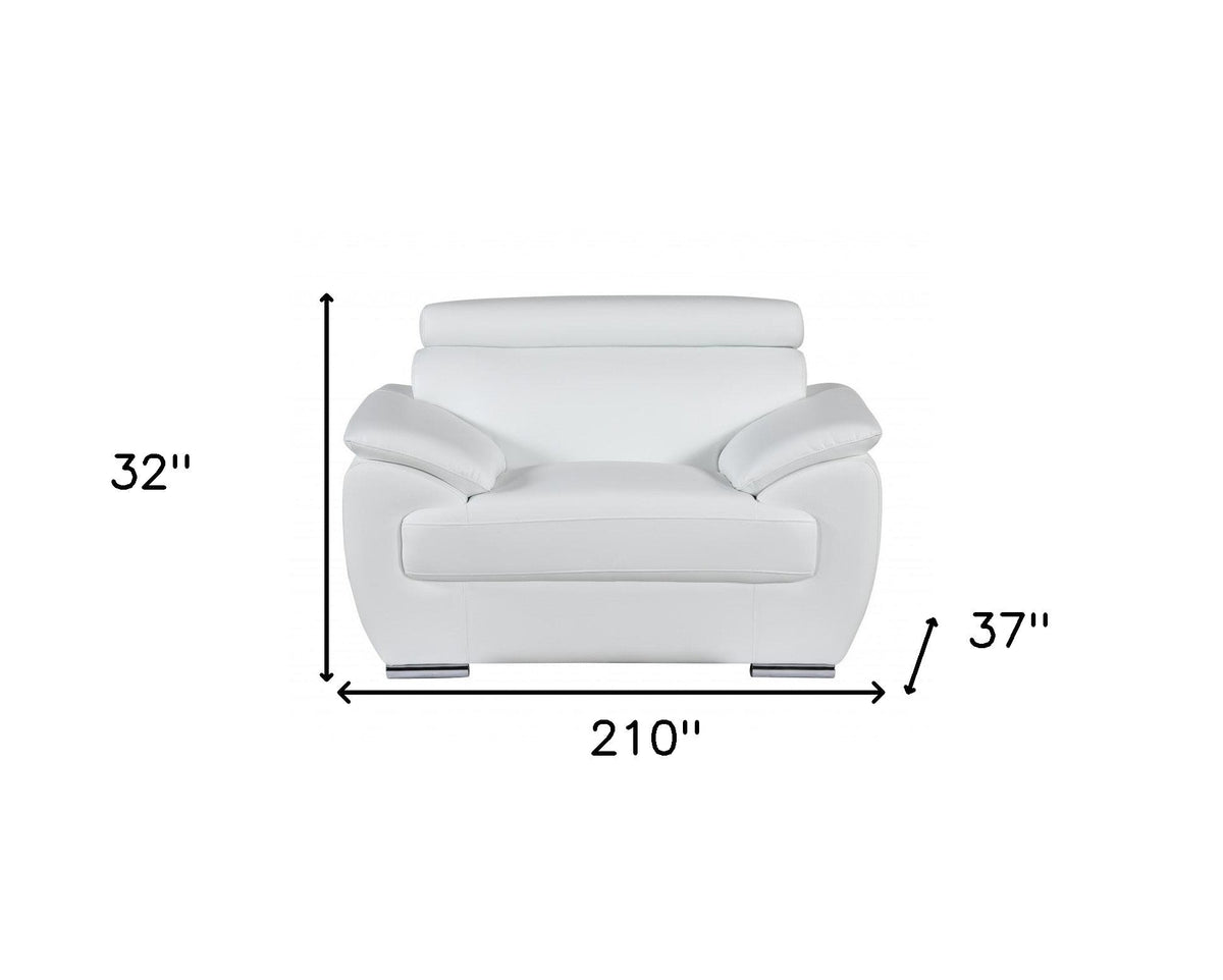 Sterling Leather Seating Set – White - Prioka