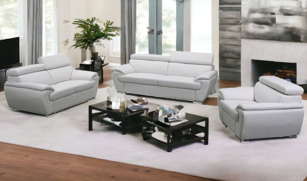 Sterling Leather Seating Set – White - Prioka
