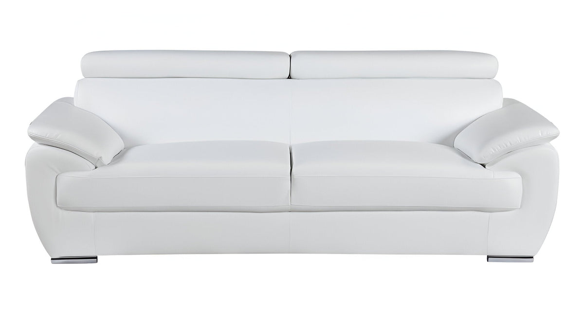 Sterling Leather Sofa – White - Prioka