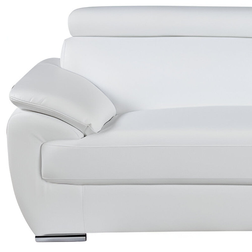 Sterling Leather Sofa – White - Prioka