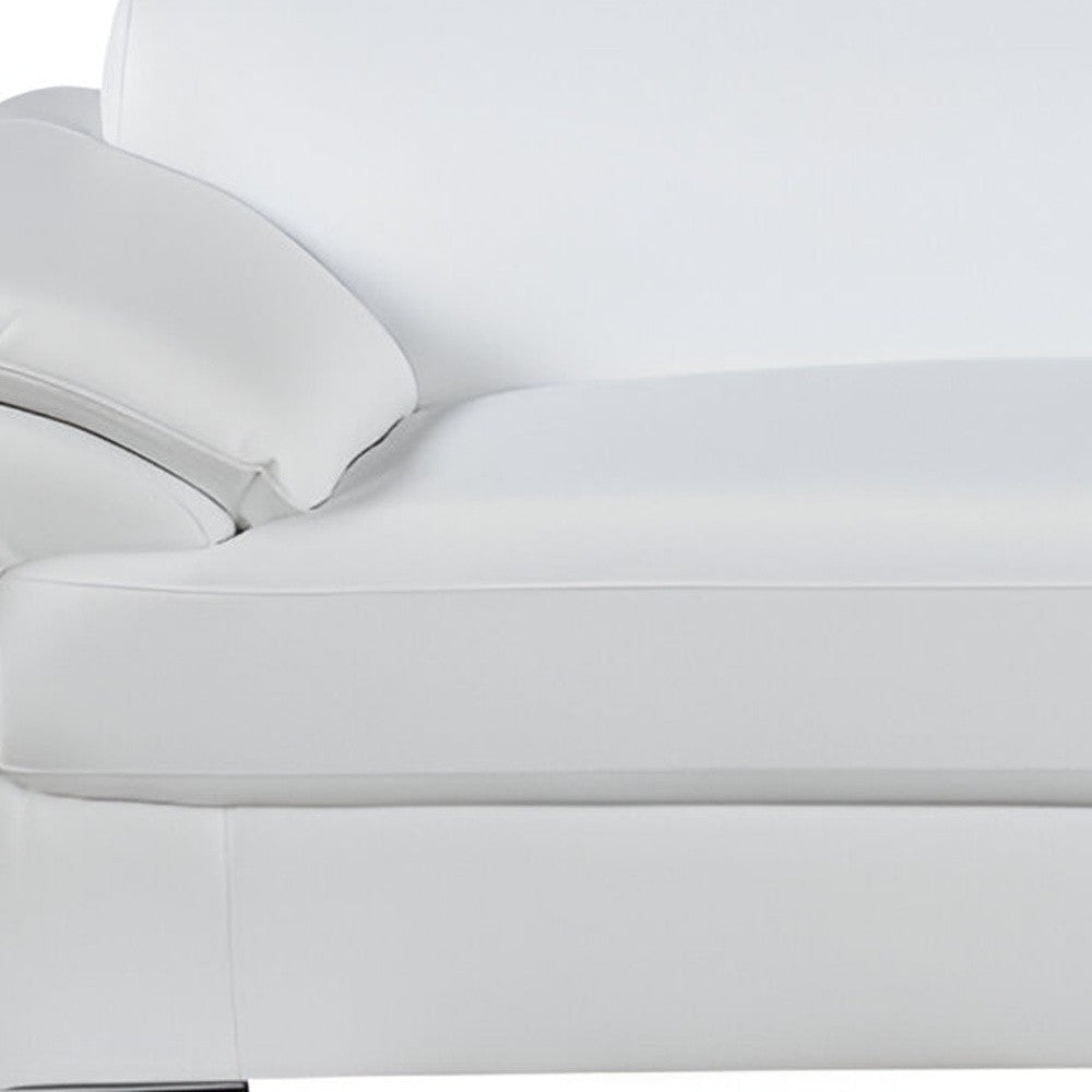 Sterling Leather Sofa – White - Prioka