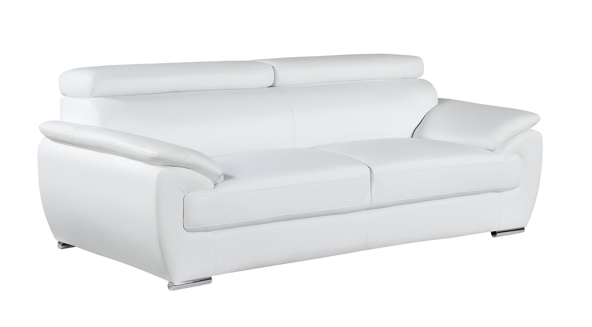Sterling Leather Sofa – White - Prioka