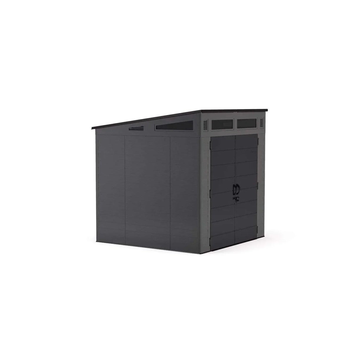 Suncast Modernist 7 ft. x 7 ft. Resin Vertical Pent Storage Shed with Floor Kits - Prioka