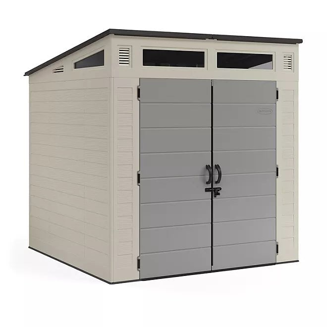 Suncast Modernist 7 x 7 ft. Resin Outdoor Storage Shed, Model BMS7780 - Prioka