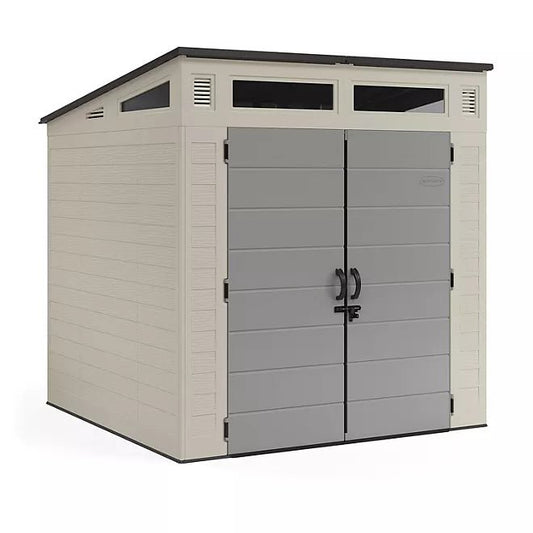 Suncast Modernist 7 x 7 ft. Resin Outdoor Storage Shed, Model BMS7780 - Prioka