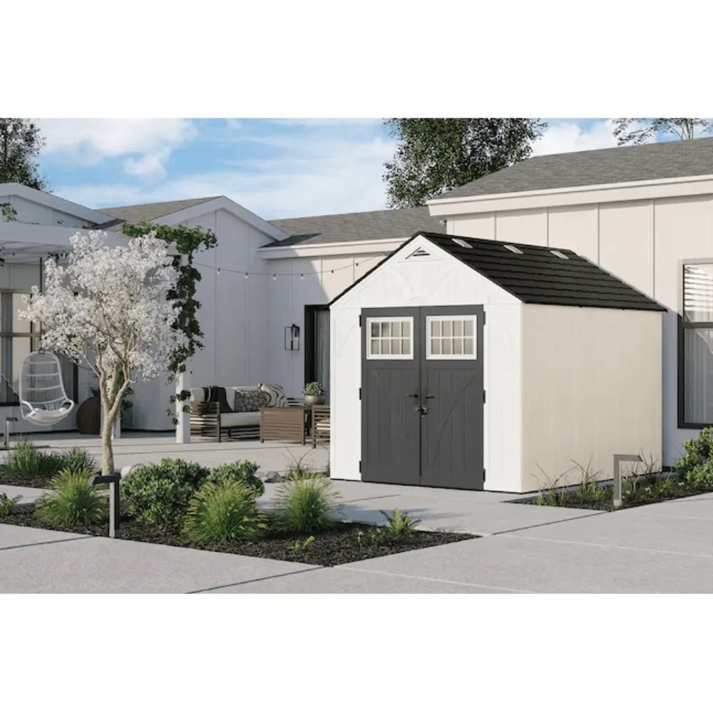Suncast Tremont 8 ft. x 10 ft. Resin Storage Shed with Floor - Prioka