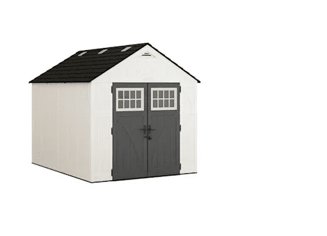 Suncast Tremont 8 ft. x 10 ft. Storage Shed with Floors – Ice Cube|BMS8125 - Prioka