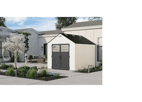 Suncast Tremont 8 ft. x 10 ft. Storage Shed with Floors – Ice Cube|BMS8125 - Prioka