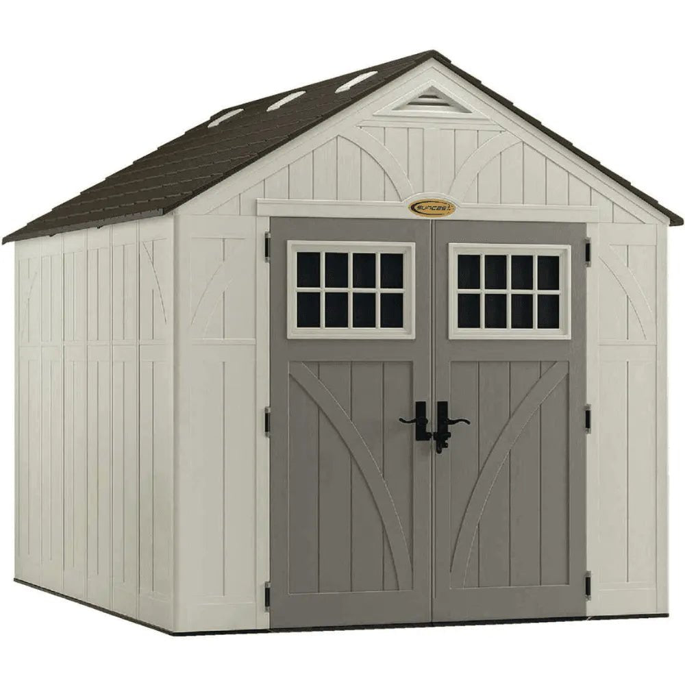 Suncast Tremont 8 x 10 ft. Resin Outdoor Storage Shed with Floor, Model BMS8100 - Prioka