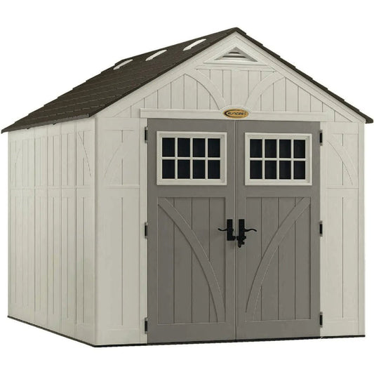 Suncast Tremont 8 x 10 ft. Resin Outdoor Storage Shed with Floor, Model BMS8100 - Prioka