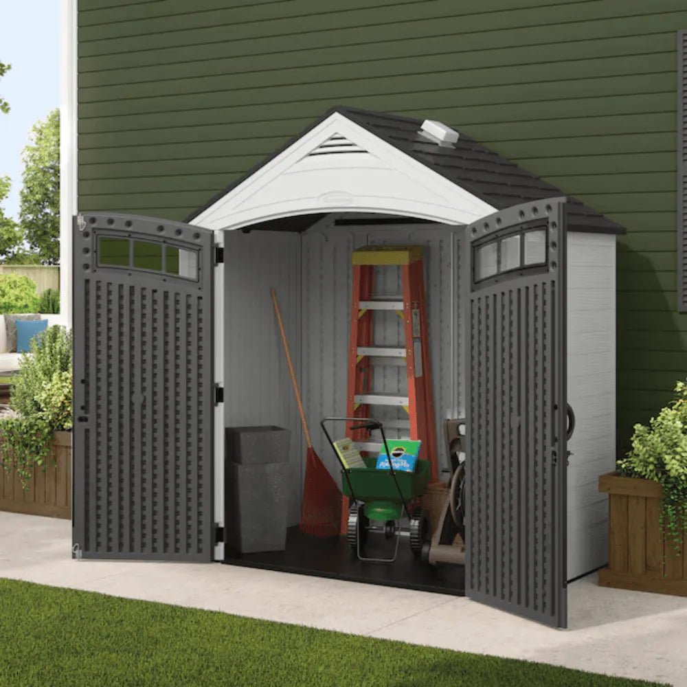Suncast Vista 7 ft. x 4 ft. Resin Outdoor Storage Shed with Floor - Prioka