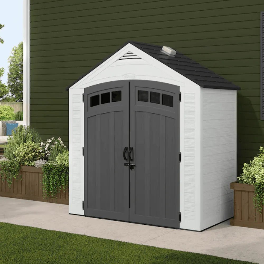 Suncast Vista 7 ft. x 4 ft. Resin Outdoor Storage Shed with Floor - Prioka