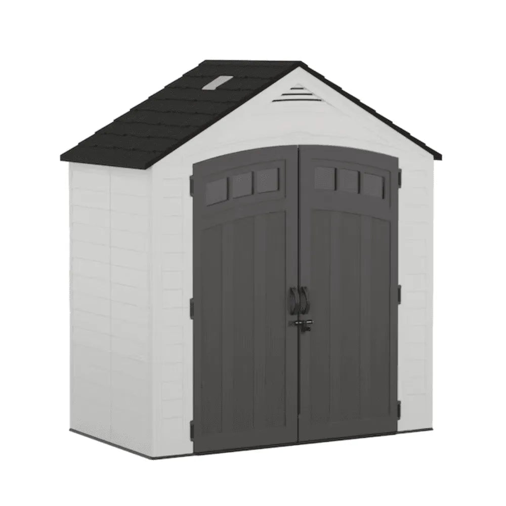 Suncast Vista 7 ft. x 4 ft. Resin Outdoor Storage Shed with Floor - Prioka