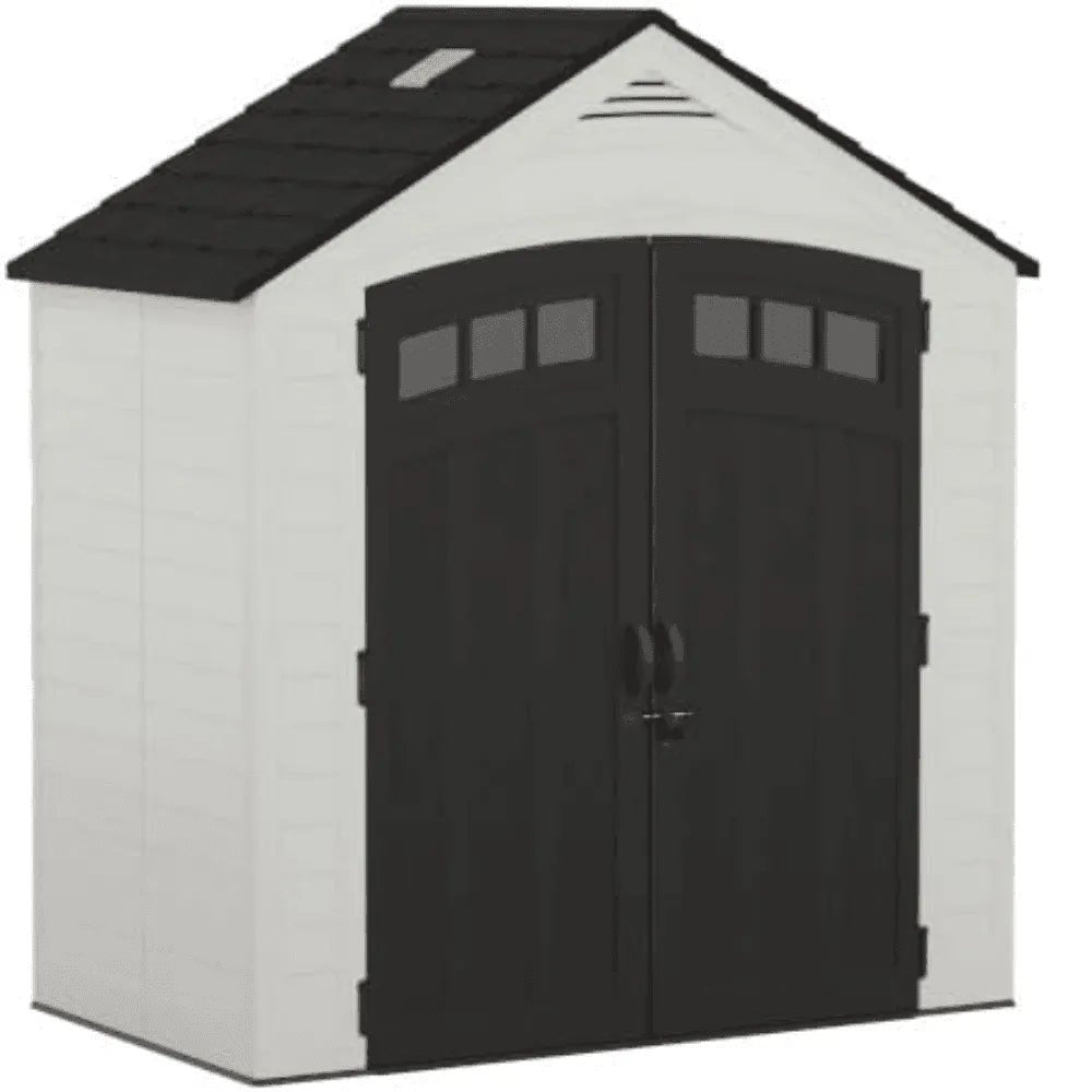 Suncast Vista 7 ft. x 4 ft. Resin Standard Modern Storage Shed with Floor Kit - Prioka