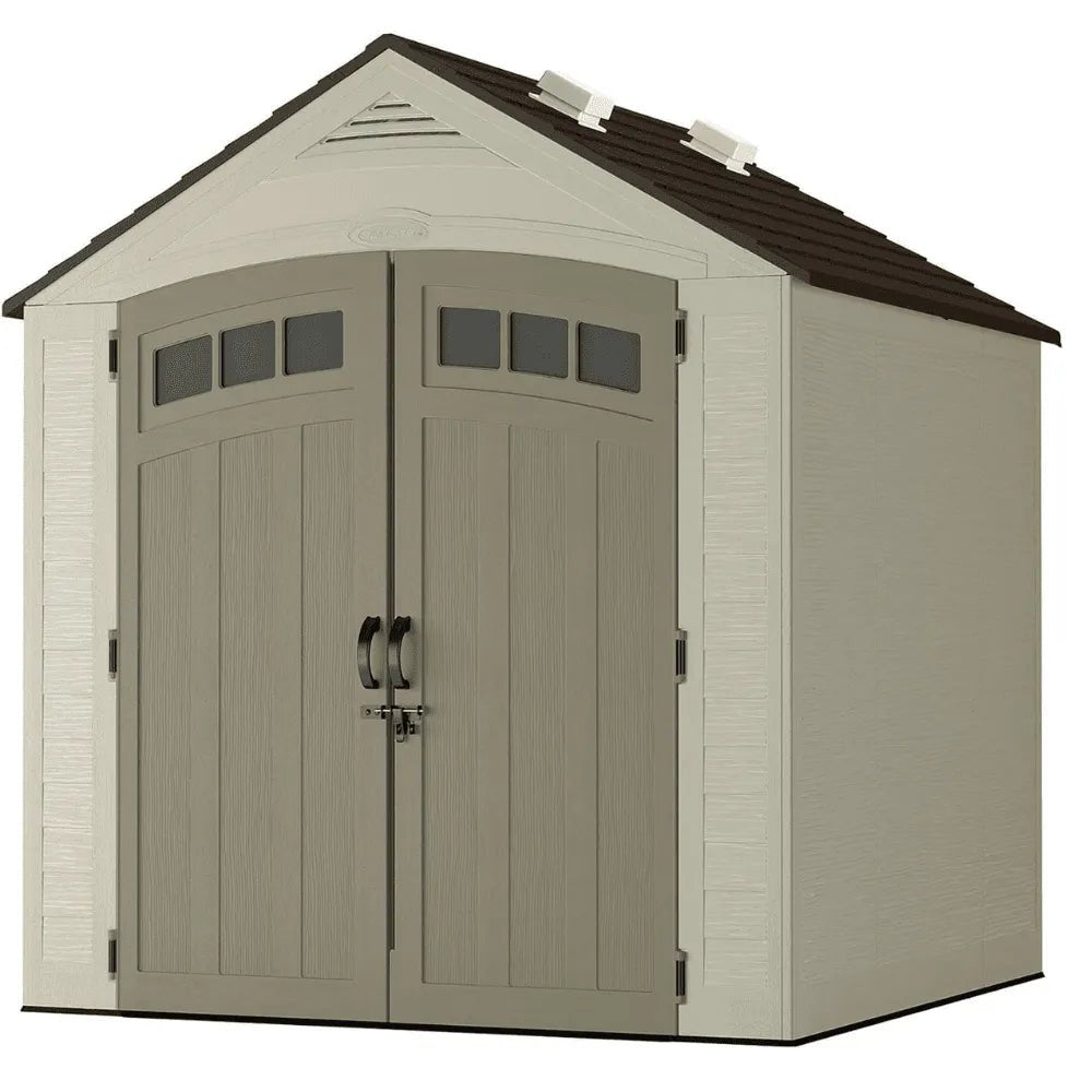 Suncast Vista 7 ft. x 7 ft. Resin Outdoor Storage Shed with IllumiVent System - Prioka