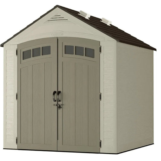 Suncast Vista 7 ft. x 7 ft. Resin Outdoor Storage Shed with IllumiVent System - Prioka