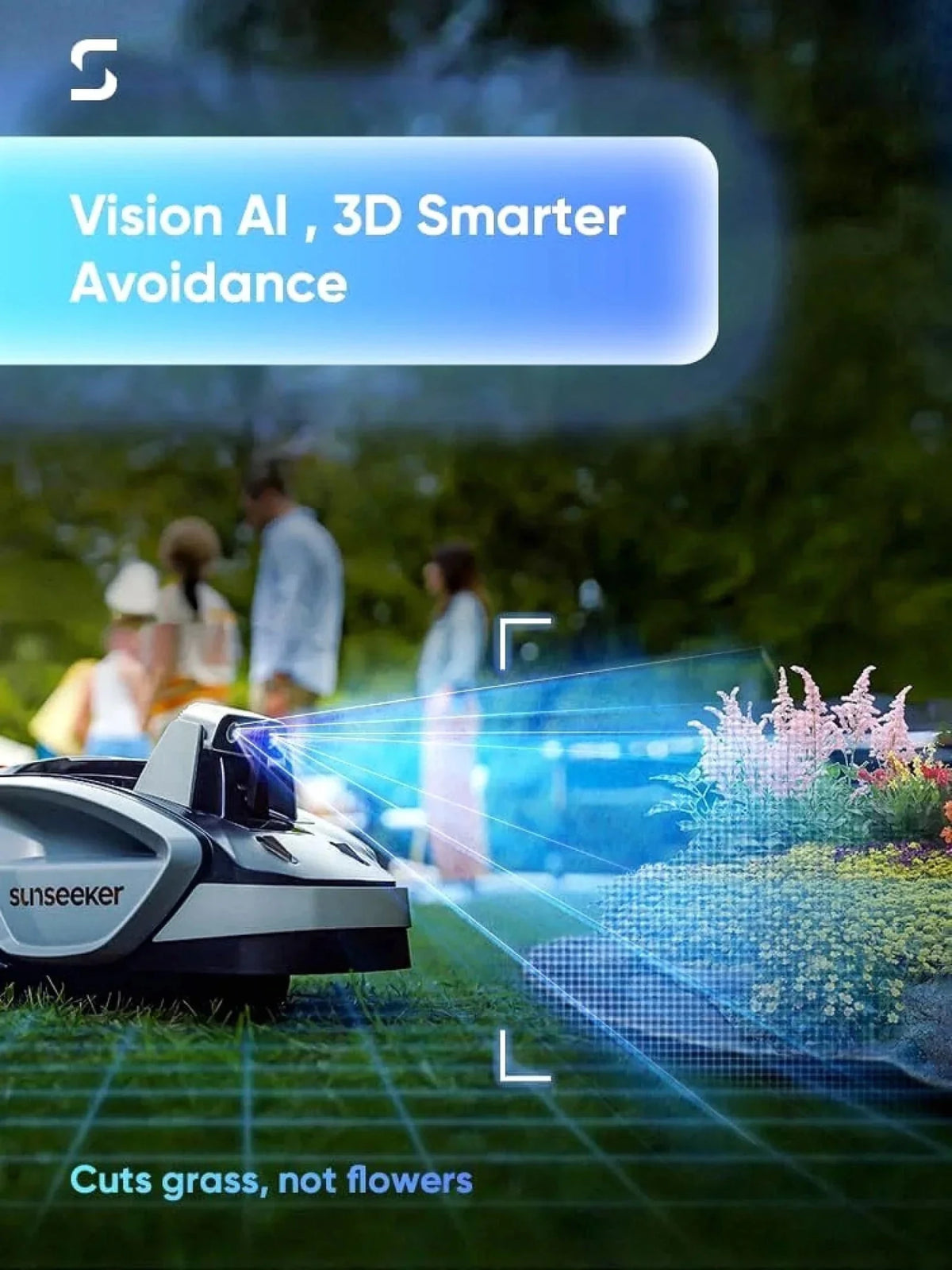 Sunseeker V3 Robotic Lawn Mower with AI Vision and Wireless Smart Navigation - Prioka
