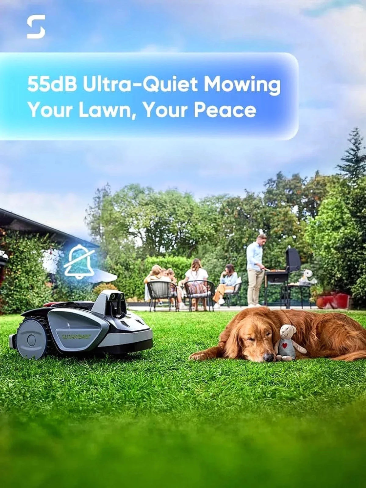 Sunseeker V3 Robotic Lawn Mower with AI Vision and Wireless Smart Navigation - Prioka