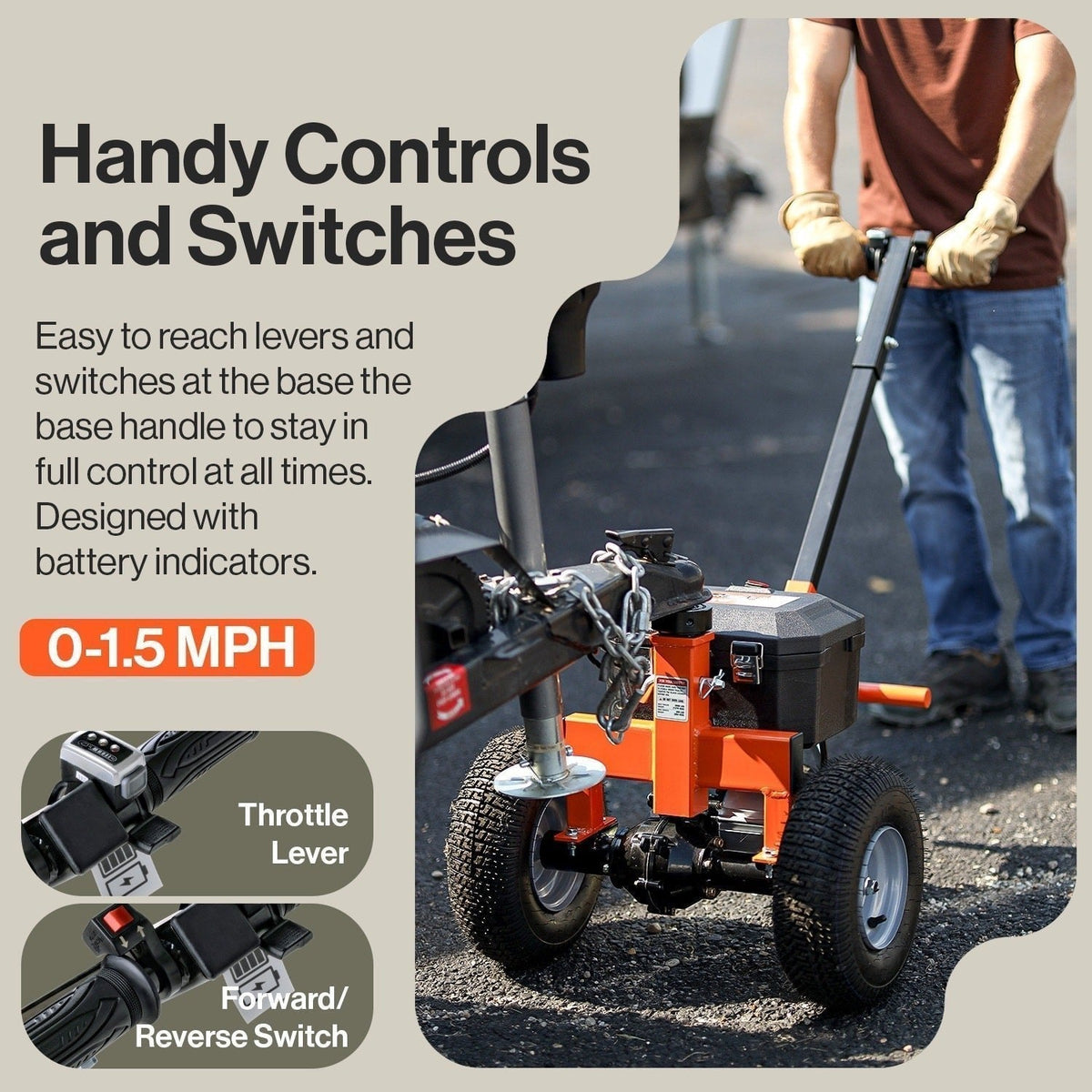 SuperHandy 2800-lb Capacity 3-Wheel Orange Steel Dolly GUO041 - Prioka
