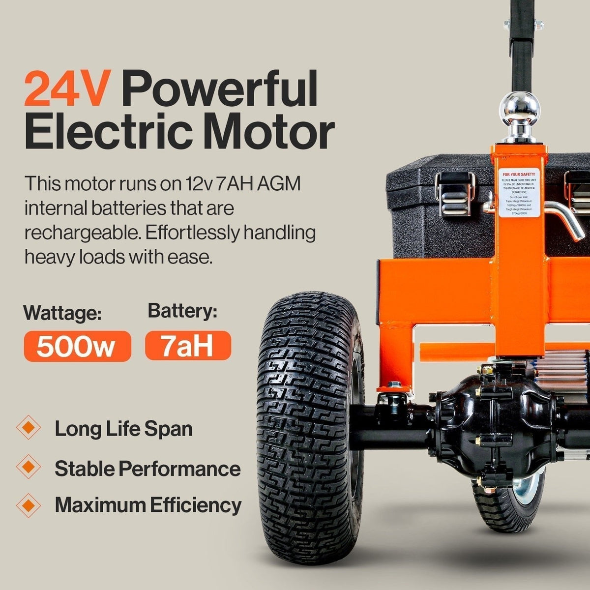 SuperHandy 2800-lb Capacity 3-Wheel Orange Steel Dolly GUO041 - Prioka