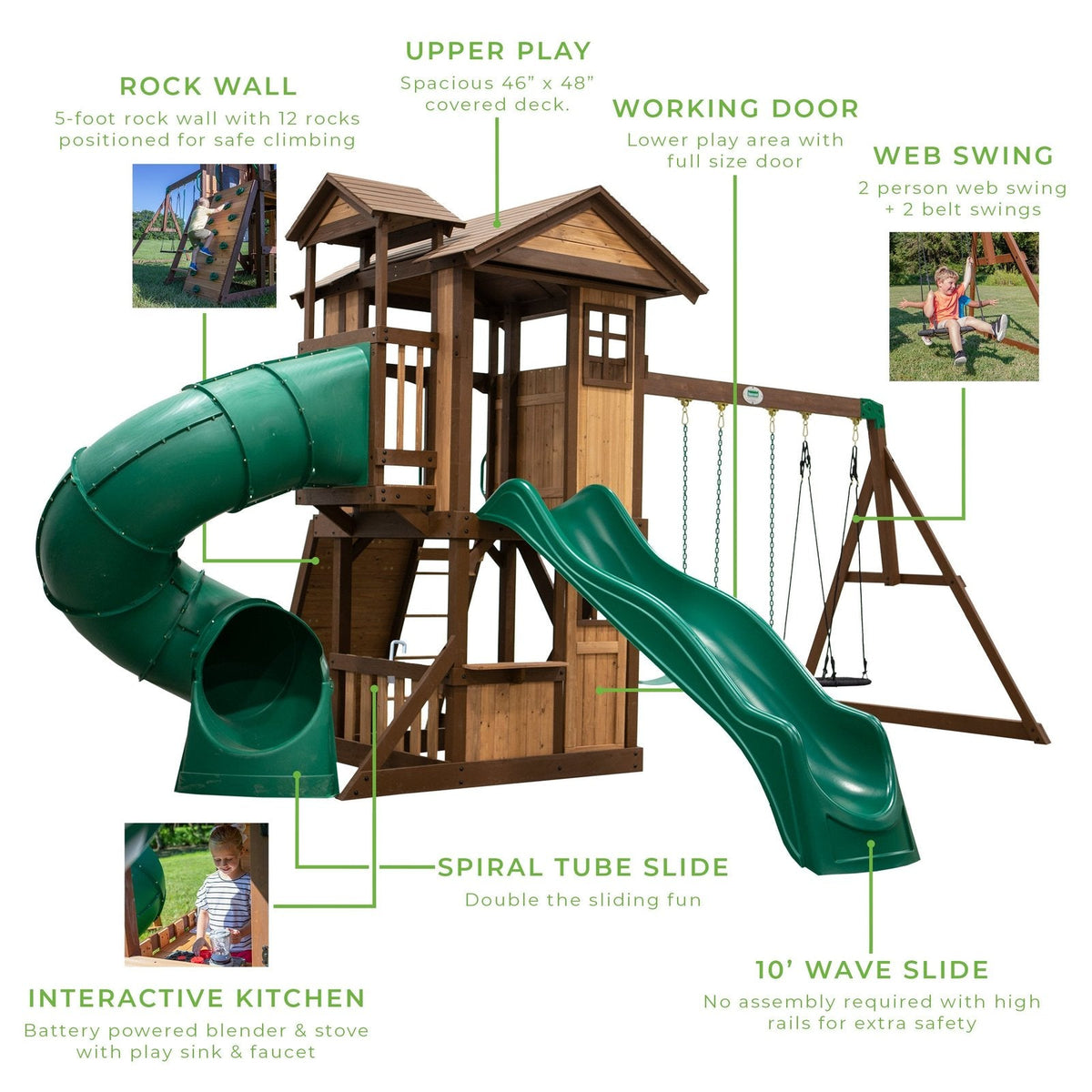 Tacoma Falls Swing Set - Prioka